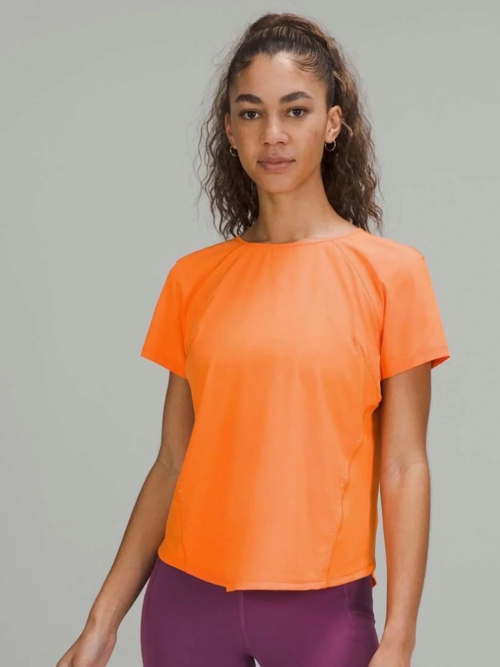 lululemon athletica Short Sleeve Athletic Tee in Bright Orange